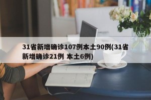 31省新增确诊107例本土90例(31省新增确诊21例 本土6例)